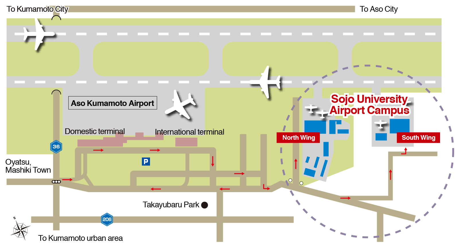 Airport campus map
