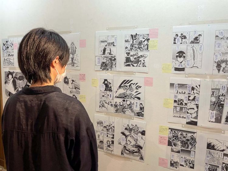 湯前まんが美術館でデザイン学科マンガ表現コースが「菊池武光伝 制作原画総覧」開催！