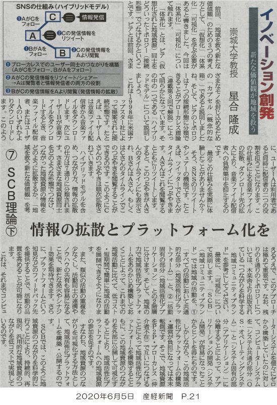  産経新聞にて星合教授のコラムが連載➆