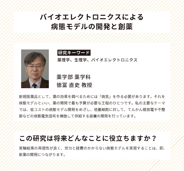 バイオエレクトロニクスによる病態モデルの開発と創薬