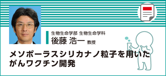 メソポーラスシリカナノ粒子を用いたがんワクチン開発